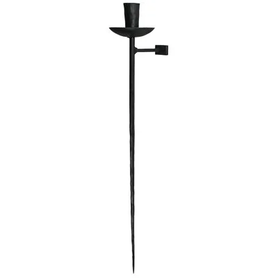 Black Forged Iron Wall Sconce Taper Holder