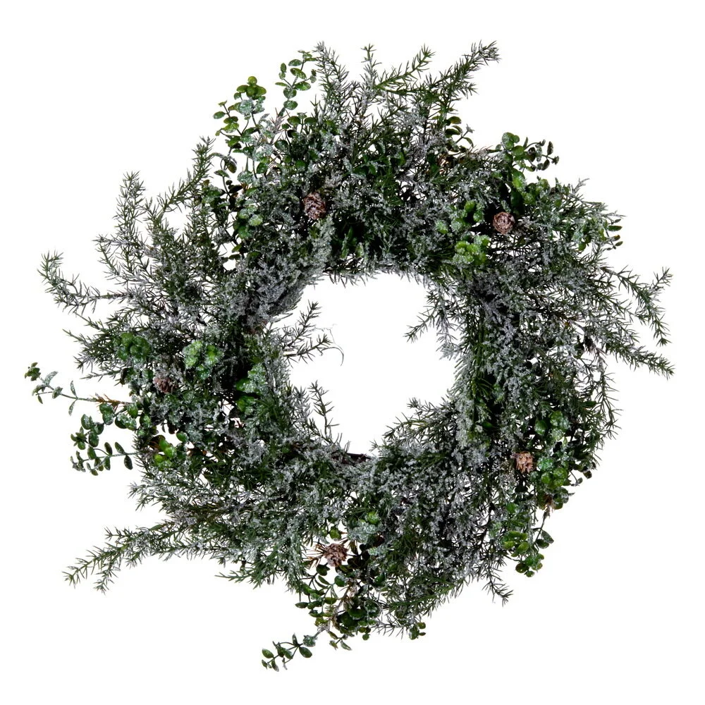Snowy Cedar Eucalyptus  Holiday Wreath
