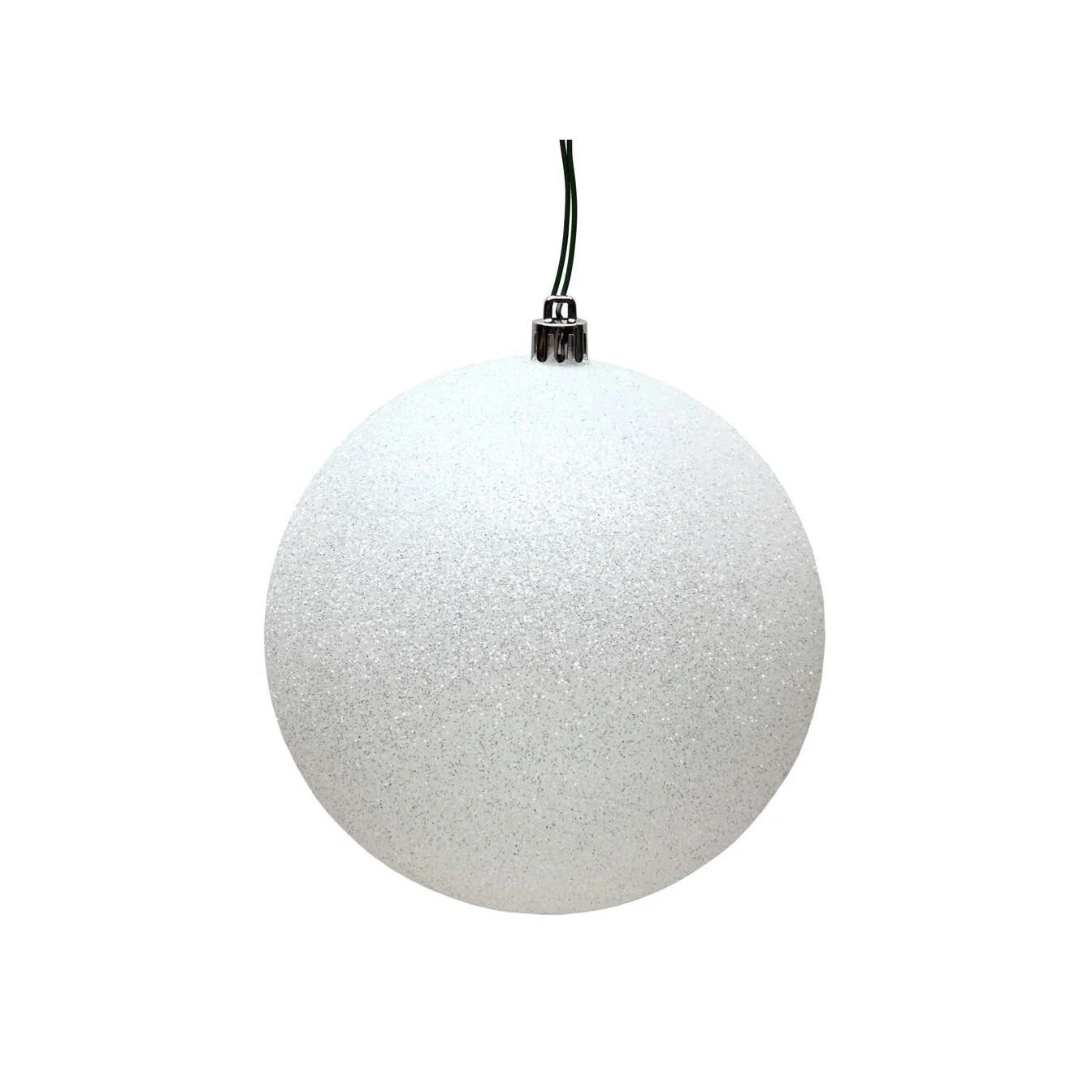 Snow White Glitter Ball Ornament