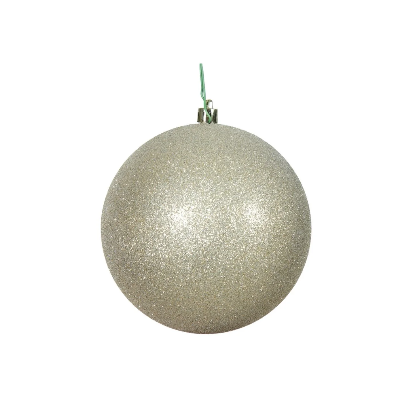 Champagne Glitter Ball Modern Ornament