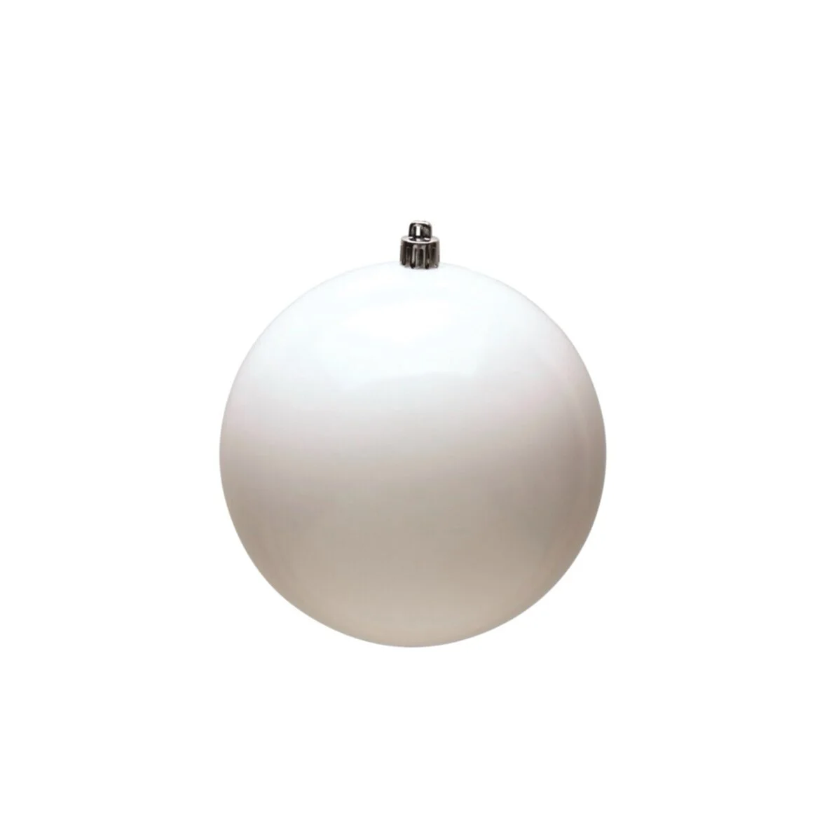 Glossy White Ball Modern Ornament