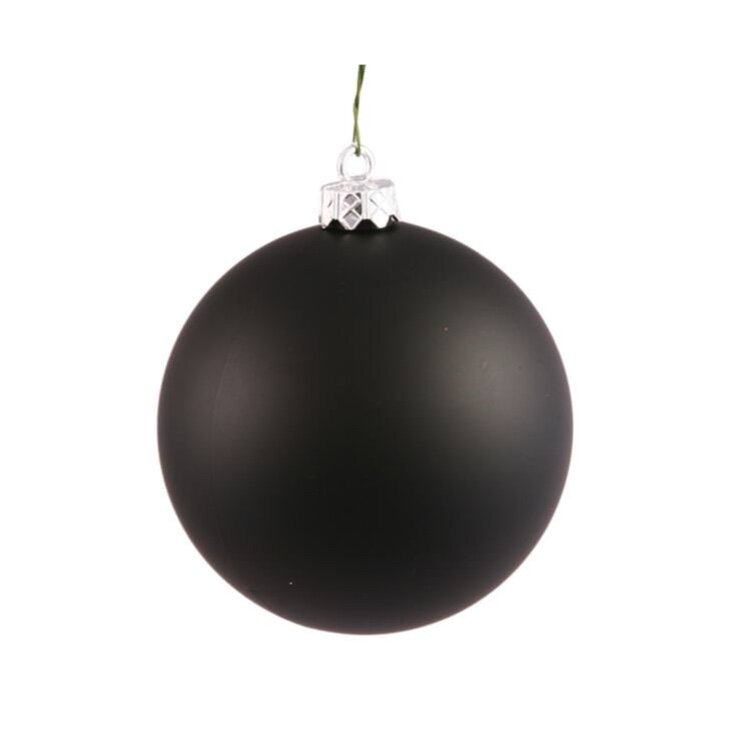 Modern Matte Black Ball Ornament