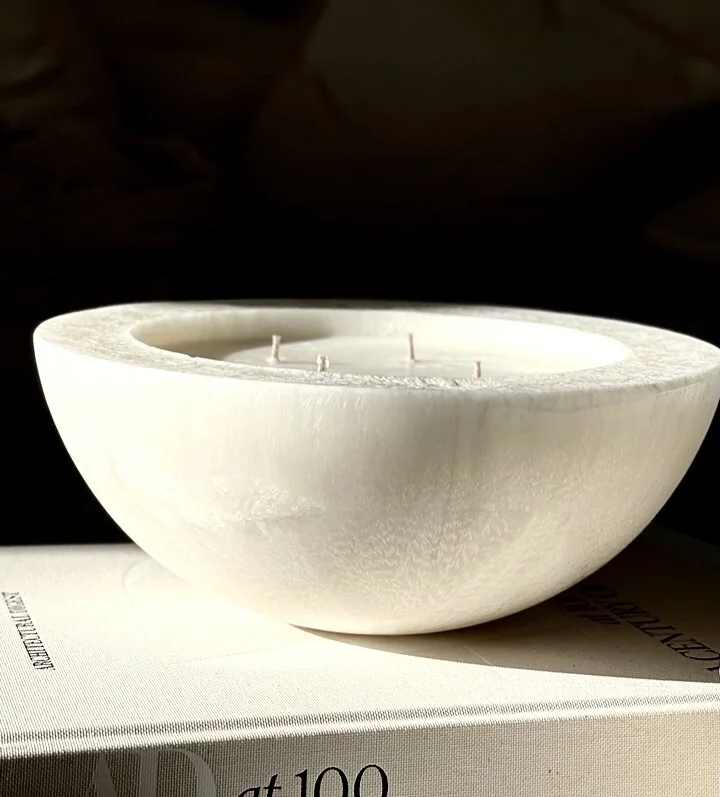 Luxury Crystal Coconut Oil Ivory Candle Pot