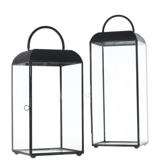 Hendrix Metal and Glass Lantern Collection
