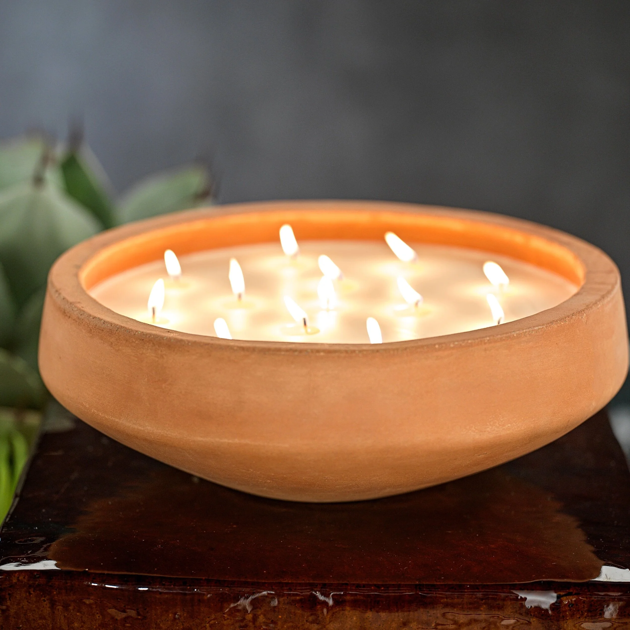 San Miguel terracotta outdoor candle