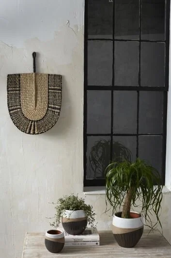 Natural Fiber Storage Plant Baskets Cane Handles Casement Window (Copy)