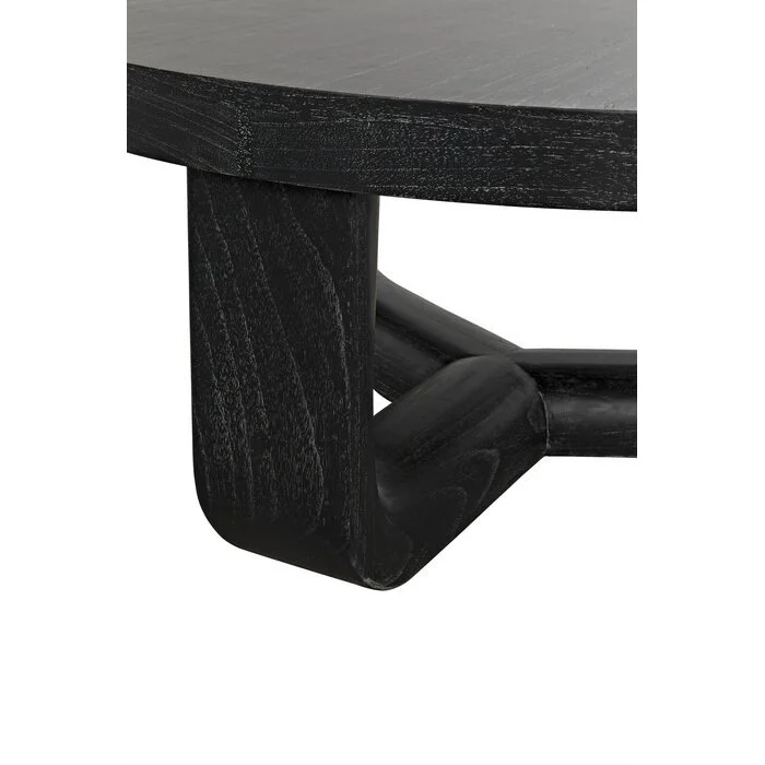 Black Cinder Mahogany Round Coffee Table