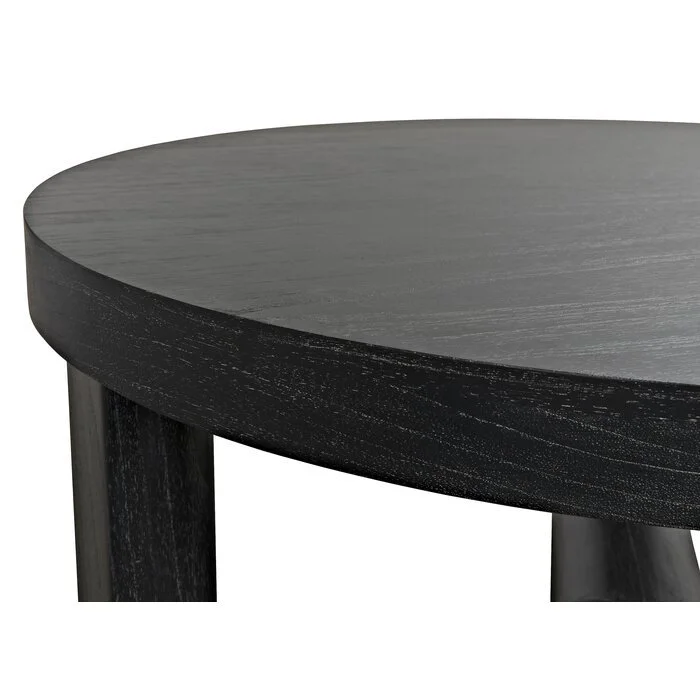 Black Cinder Mahogany Round Coffee Table
