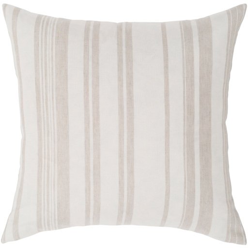West Hampton Linen Stripe Designer Pillow Natural