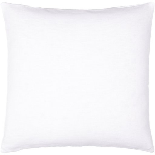 Solid White Classic 100% Linen Throw Pillow