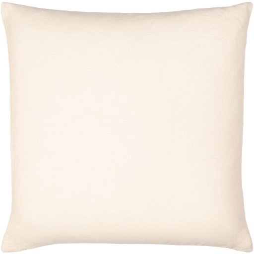 Warm White Classic 100% Linen Throw Pillow