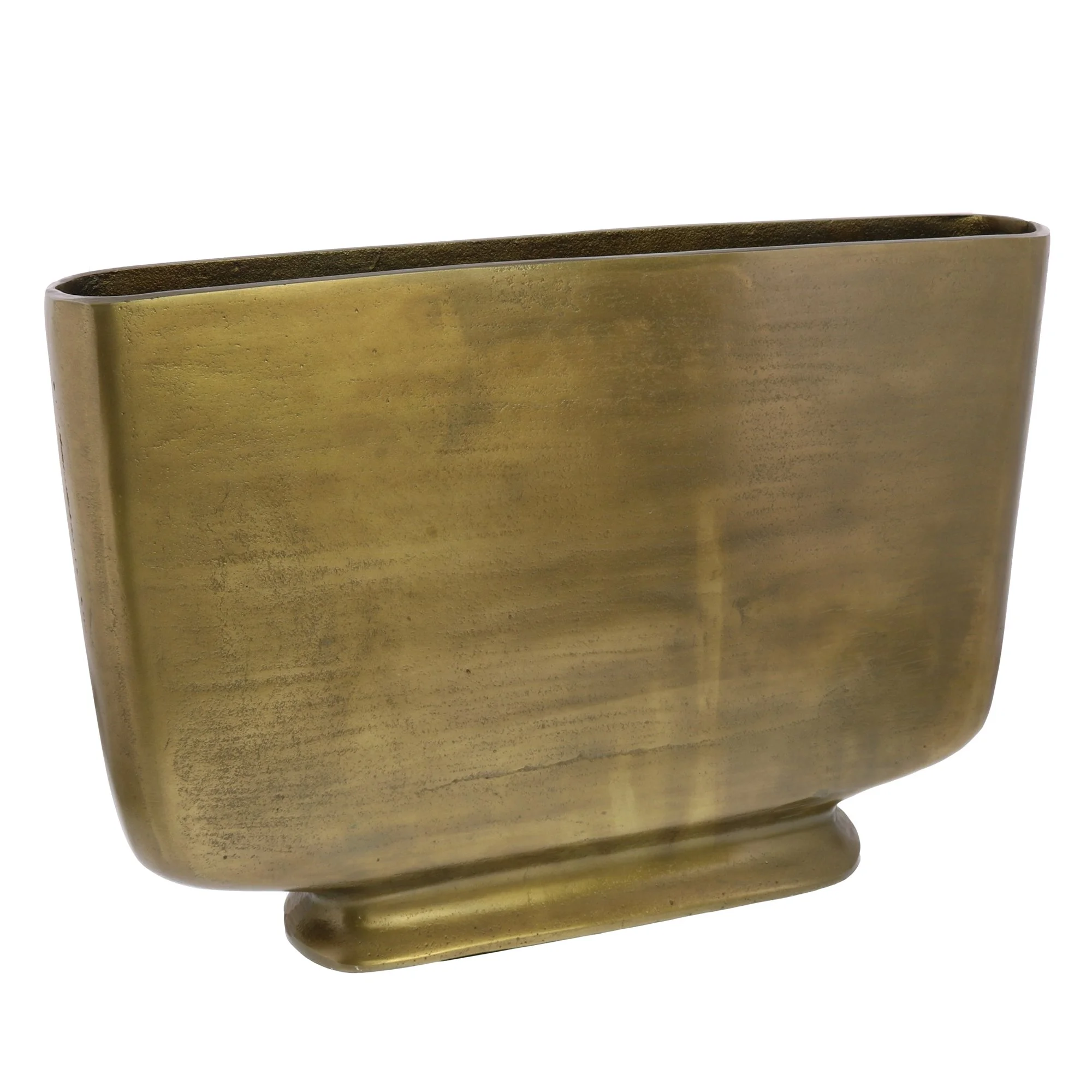Brass Plated Sleek Decorative Vase Medium