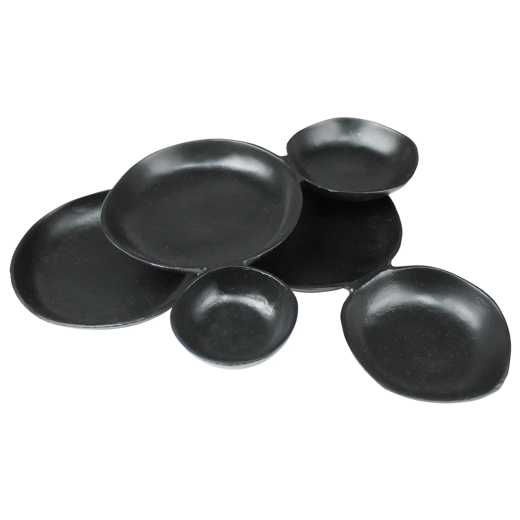 Padma Six Organic Bowls Metal Bowl Cluster Appetizer Station