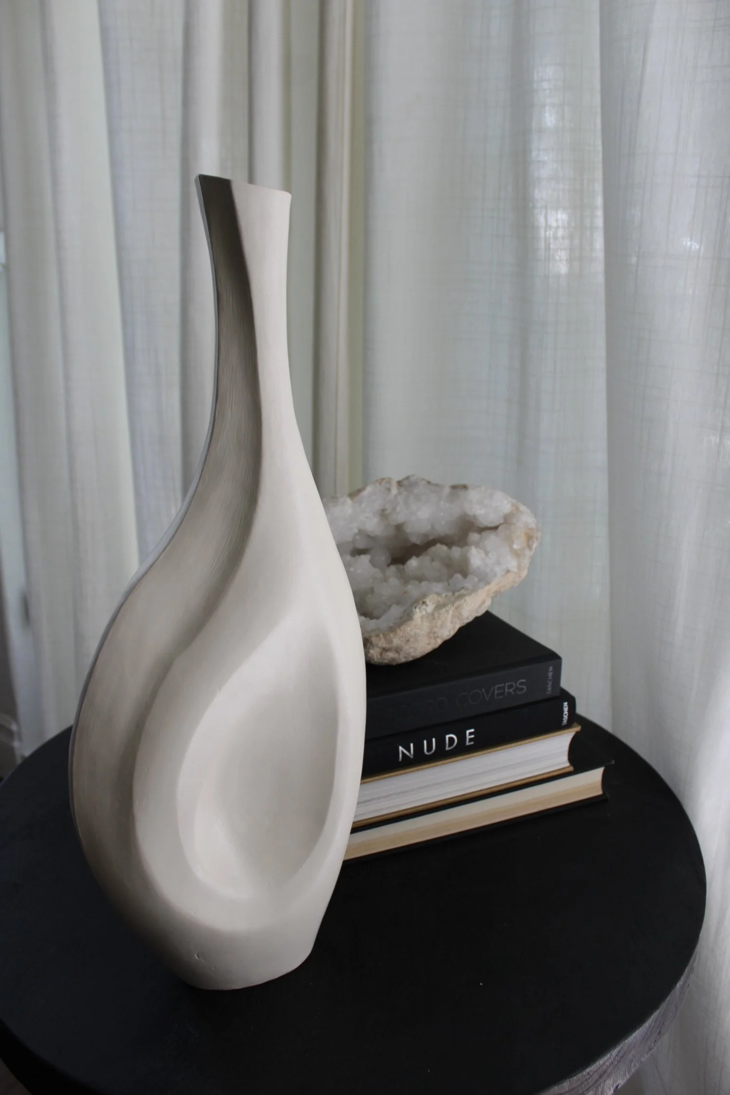 Waizu Tall White Sculpture Ceramic Styled