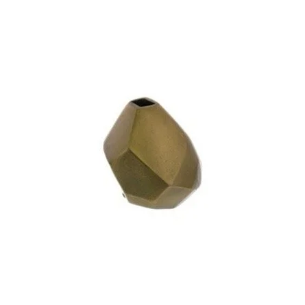 cast metal faceted vase brass bud vase