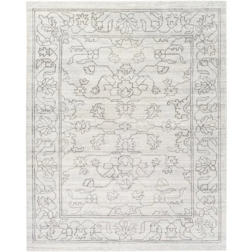 Ivory Botanica Viscose Floral Pattern Indoor Rug Collection