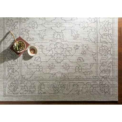 Ivory Botanica Viscose Floral Pattern Indoor Rug Collection