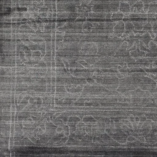 Charcoal Ivory Botanica Viscose Floral Pattern Indoor Rug Collection