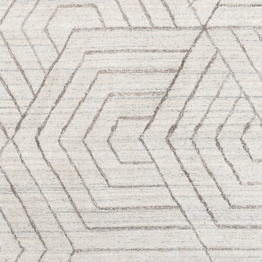 Ivory Geometric Highland Designer Viscose Rug Collection