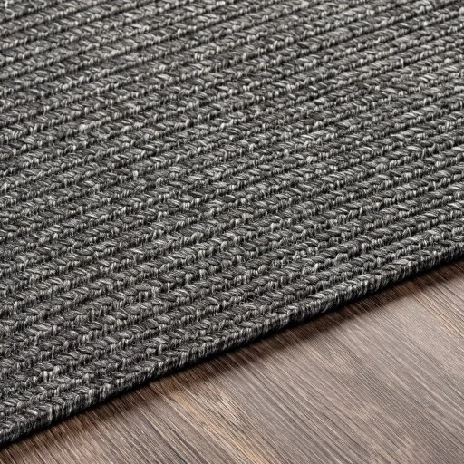 Braided Texture Outdoor Rug Black