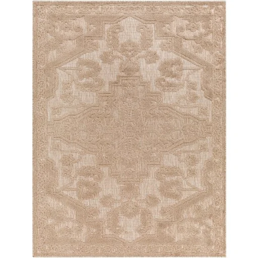 Montecito Patterned Textured Outdoor Rug Collection Sand