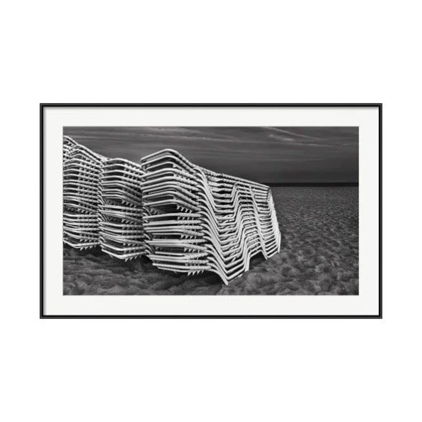 Black and White Framed Great Whites Framed Art Print by Geoffrey Ansel Agrons