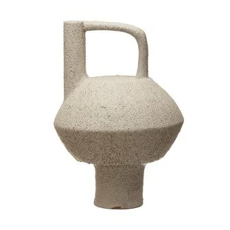 White Volcanic Abstract Vase Modern Home Decor Los Angeles
