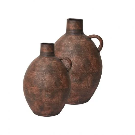 Oversized Ceramic Glazed Jug Dark Brown
