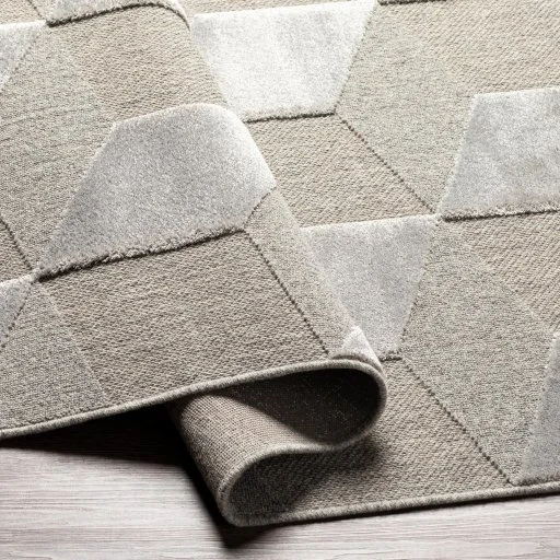 Modern Geometric Grey/Taupe Indoor Rug
