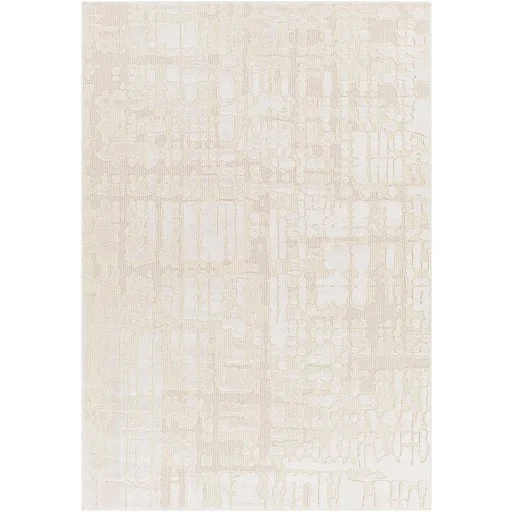 Light Beige Modern Abstract Indoor Rug