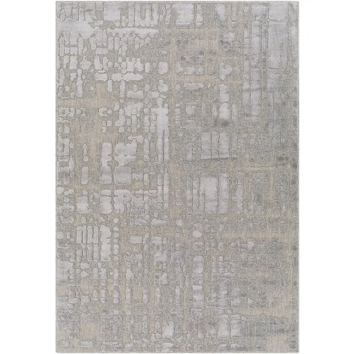Light Grey Modern Abstract Indoor Rug