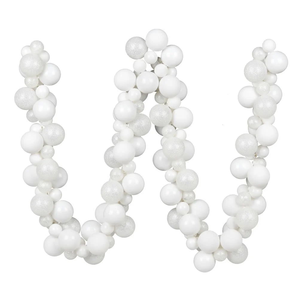 White Ornament Ball Garland