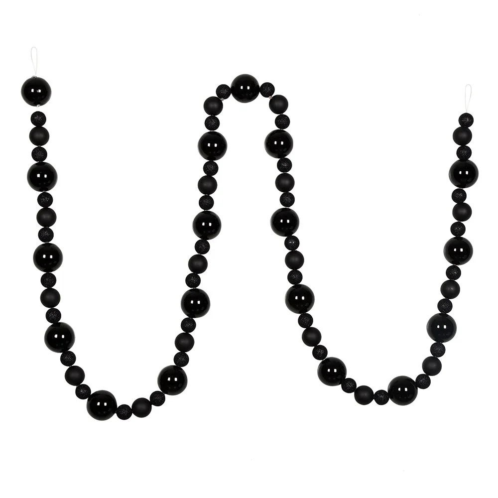 Black Ball Modern Holiday Garland