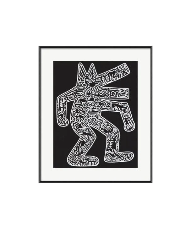 Kieth Haring Dog Art Print 1985.JPG