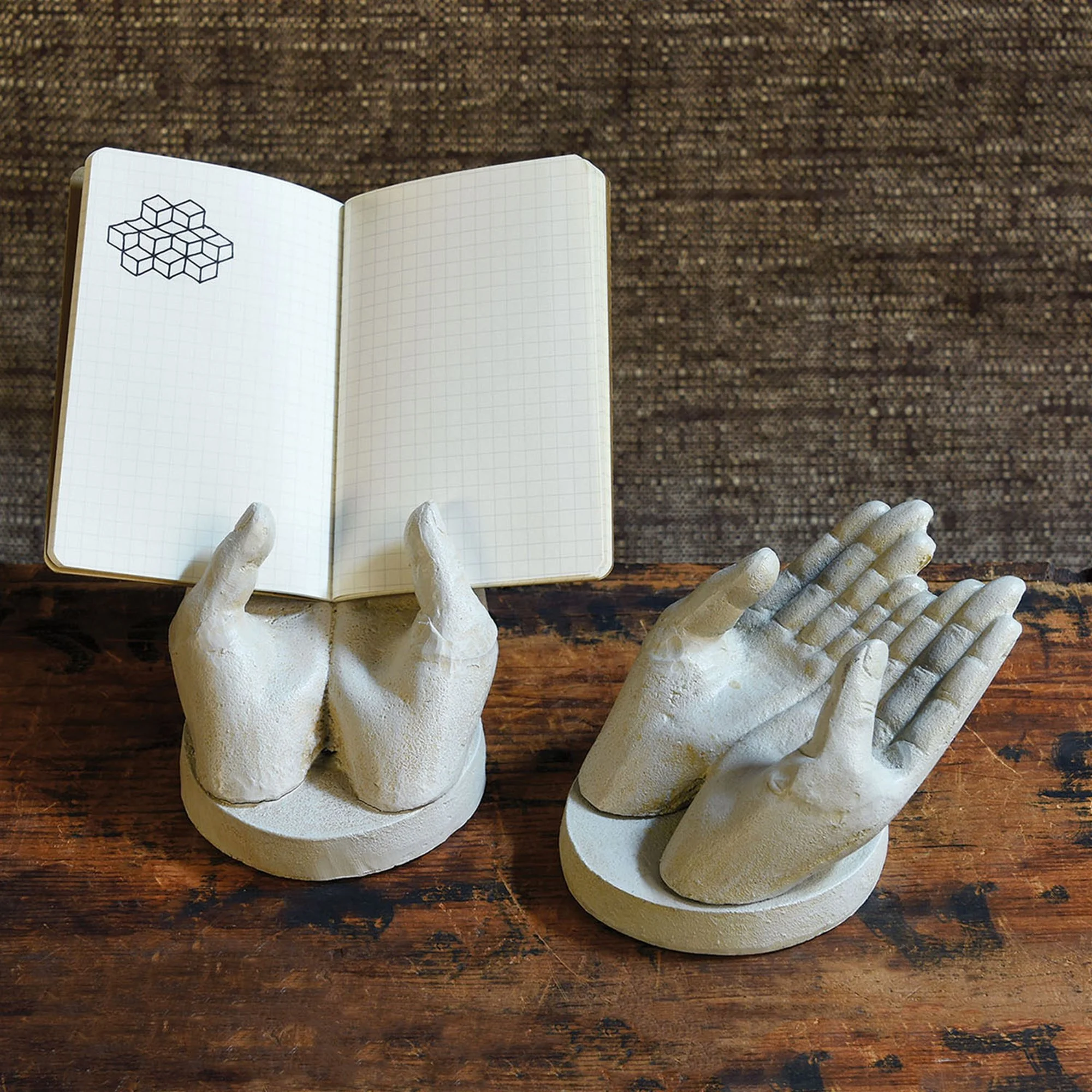 Palm Reader Double Offering Hands Cement