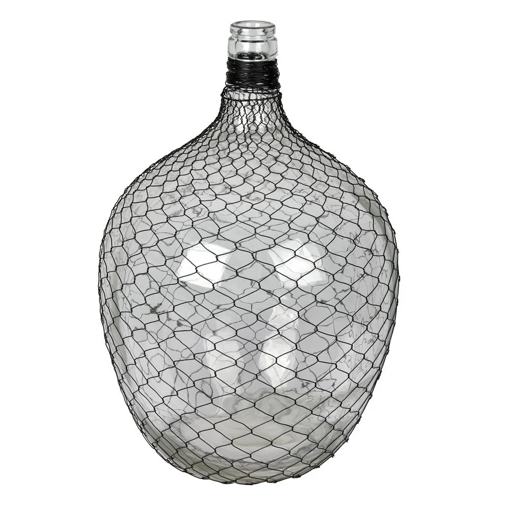 Caged Glass Bottle Vase
