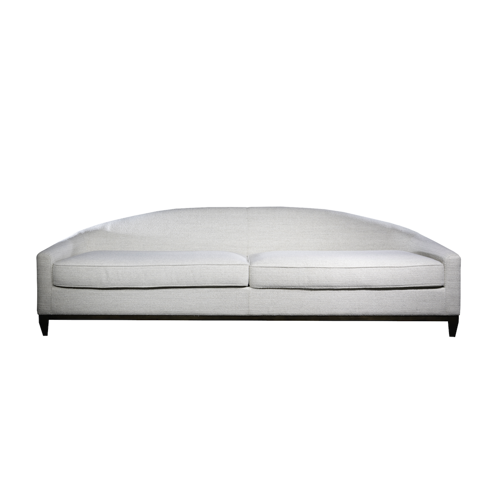 Crescent Back Ivory Grande Sofa Wood Leg