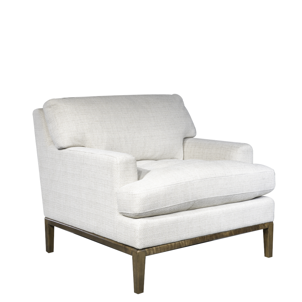 White Mid Century Modern Armchair