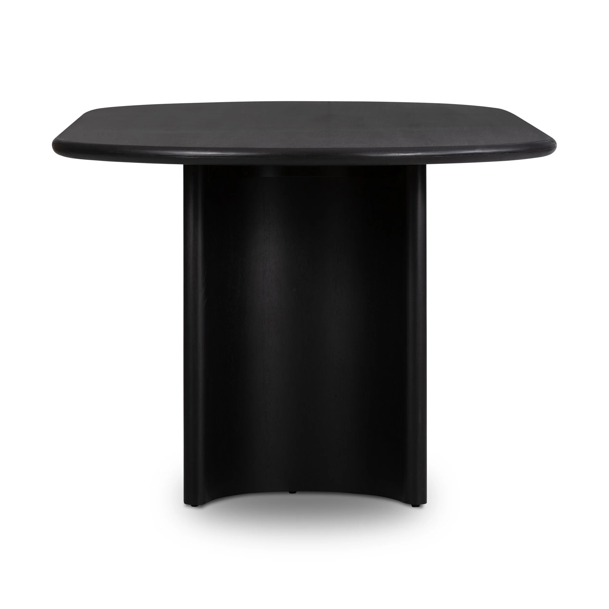 Black Acacia Crescent Modern Dining Table