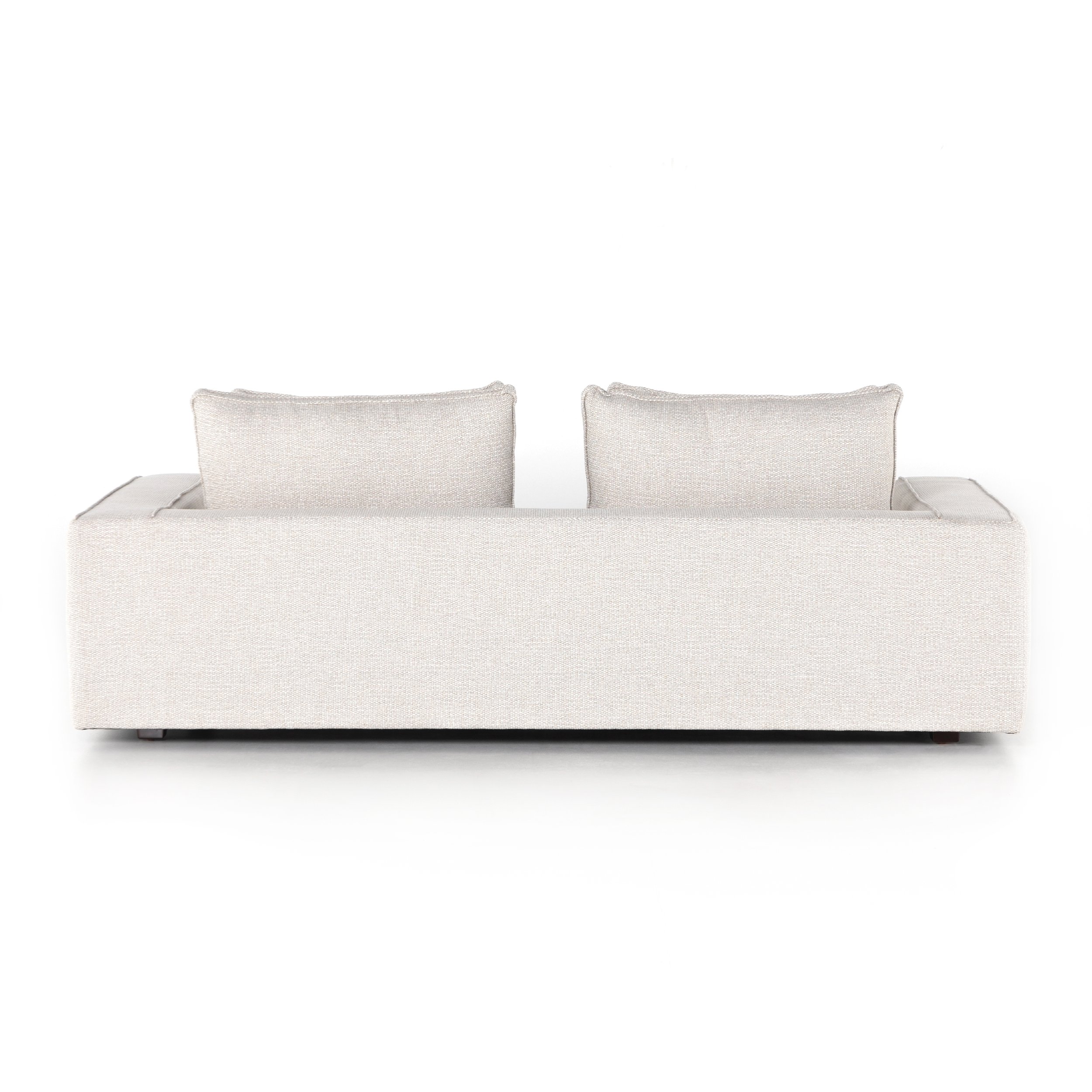 Pierce Ivory Wide Arm Modern Sofa Back