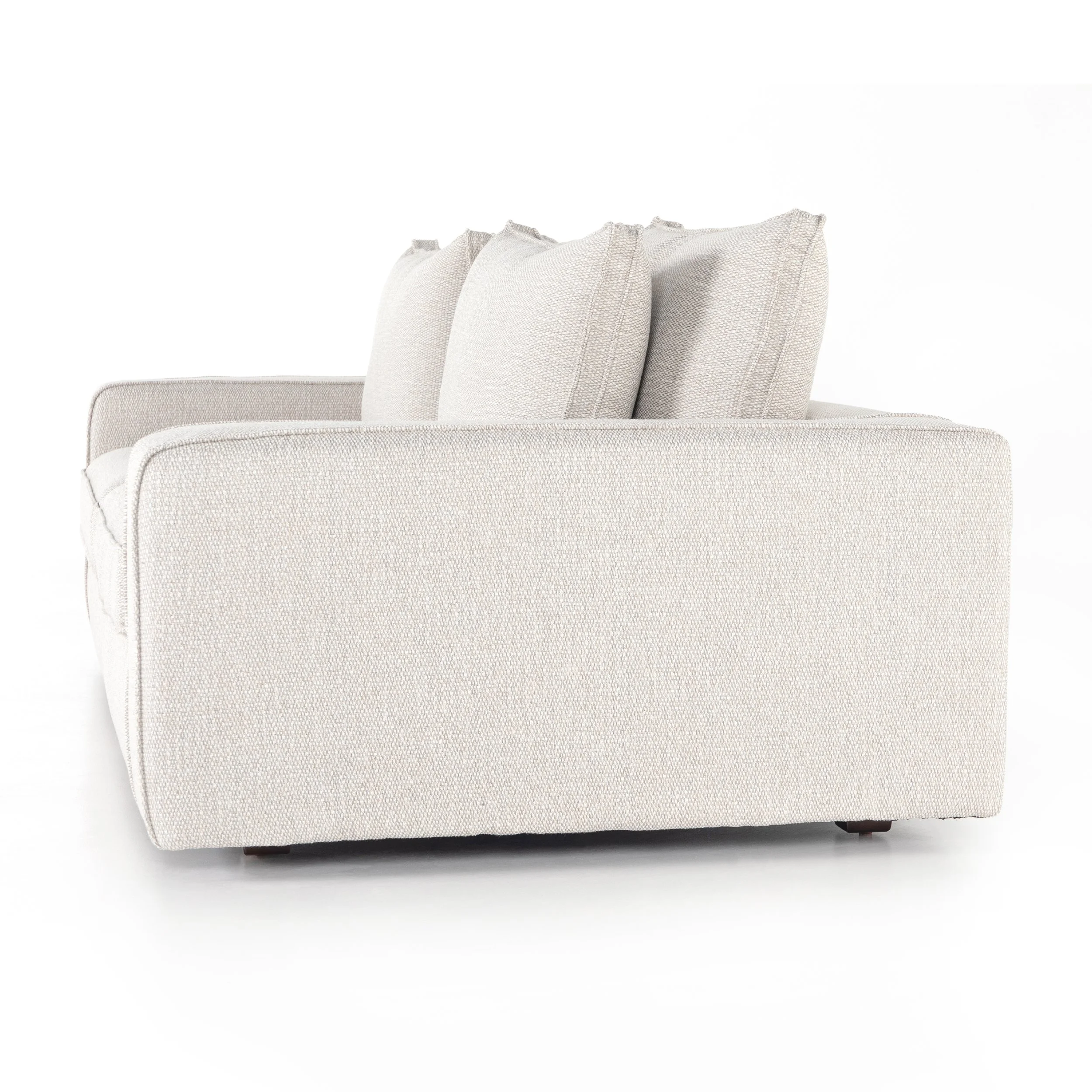 Pierce Ivory Wide Arm Modern Sofa