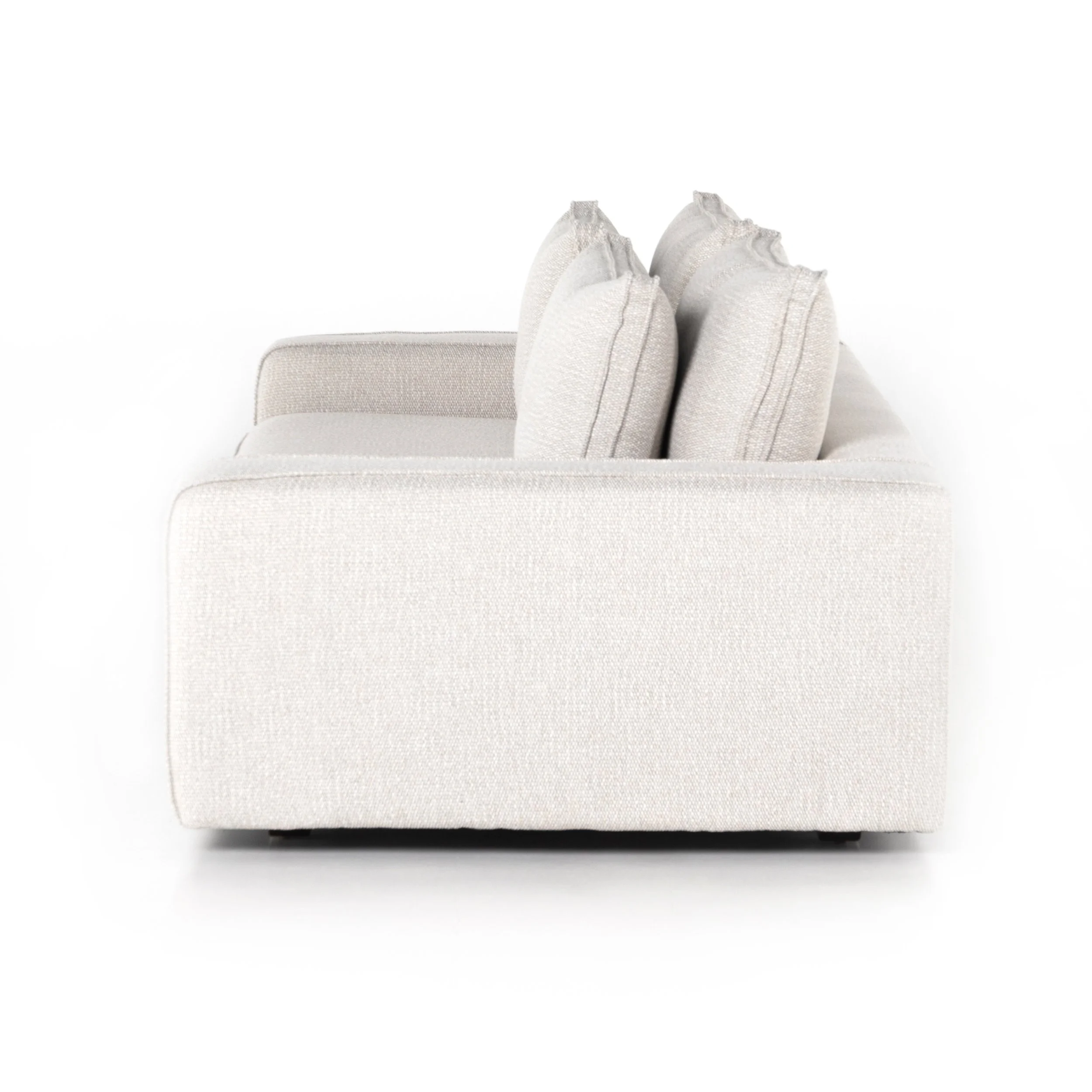 Pierce Ivory Wide Arm Modern Sofa