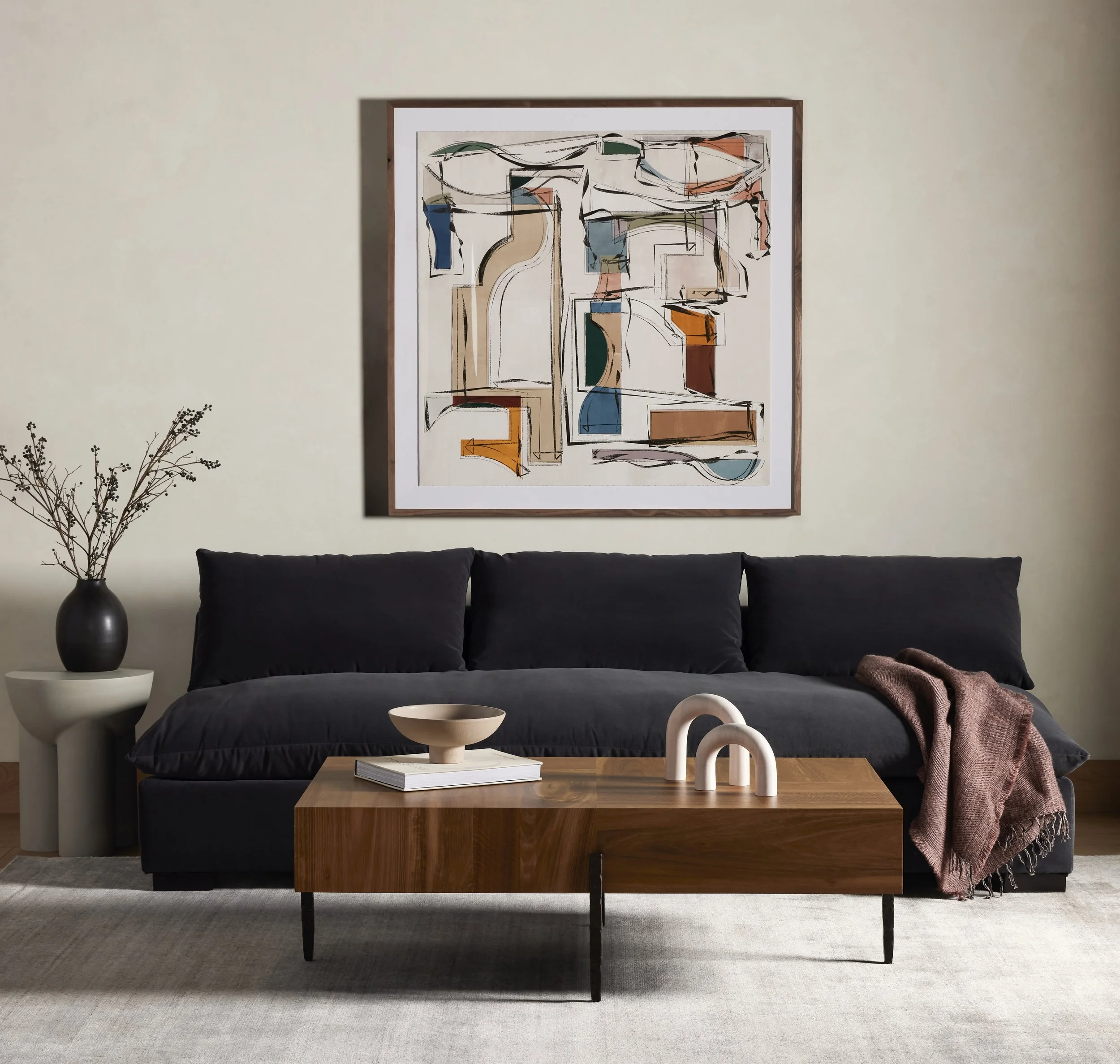 Modern Living Room, Contemporary Artwork, Furniture