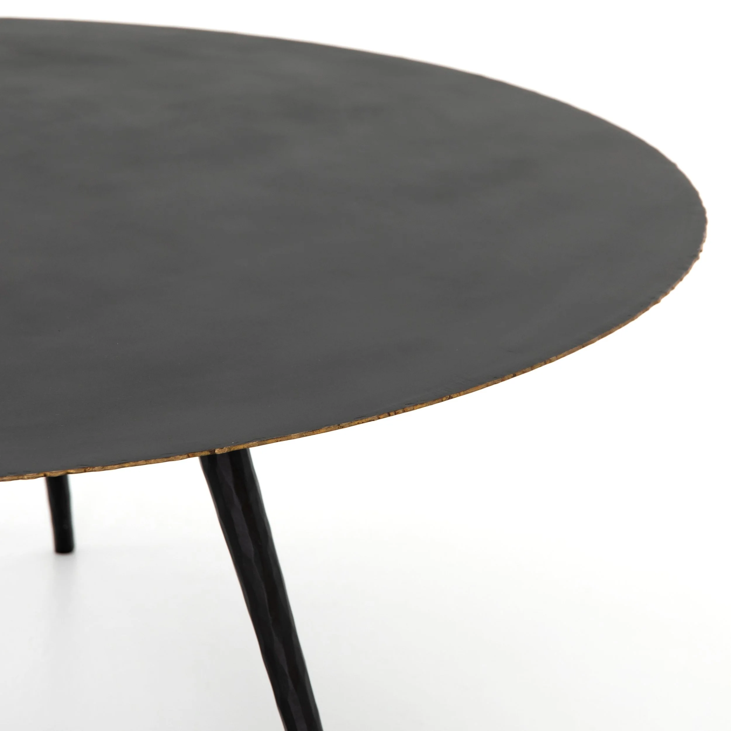 Tripod Black Metal Modern Side Table Detail