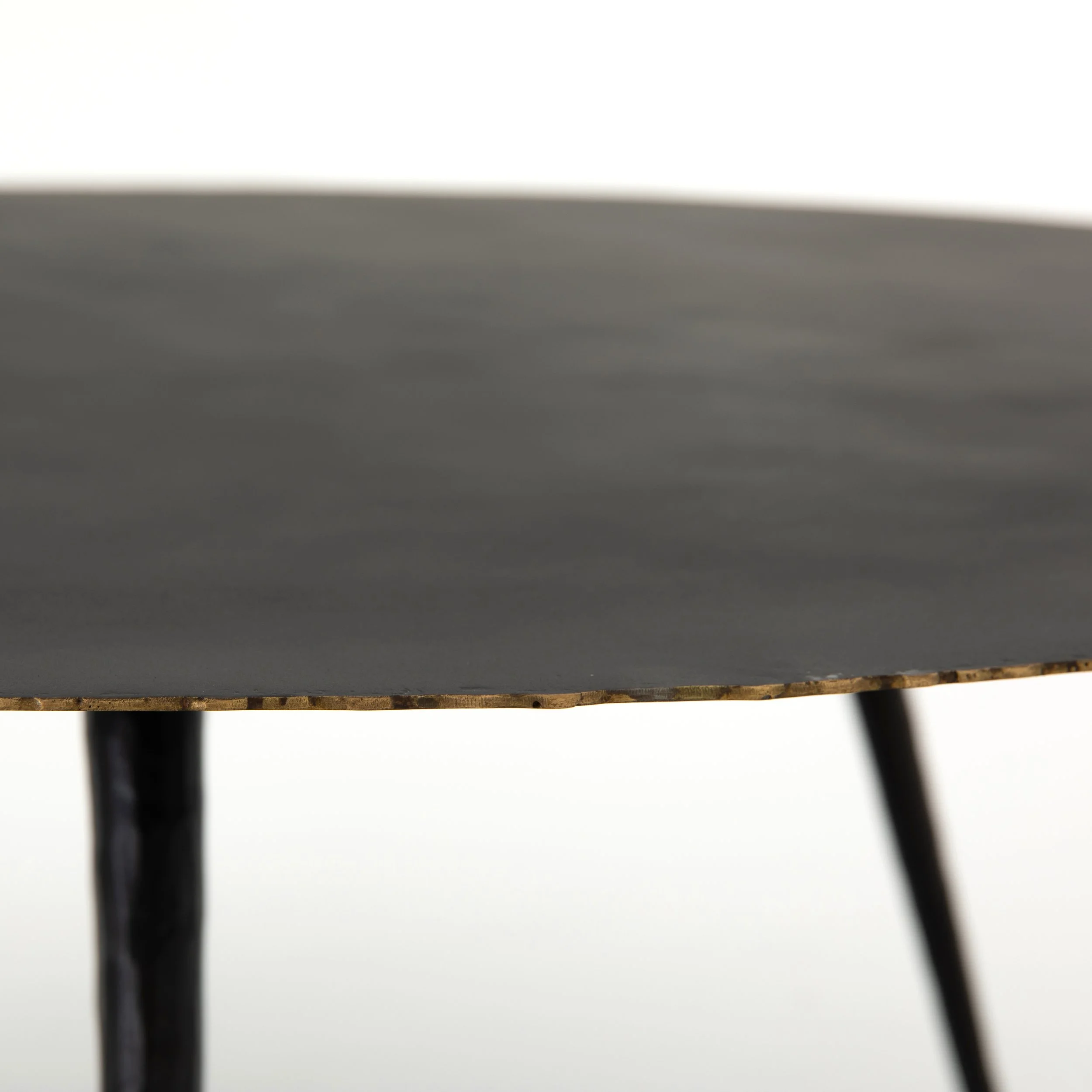 Tripod Black Metal Modern Table Detail