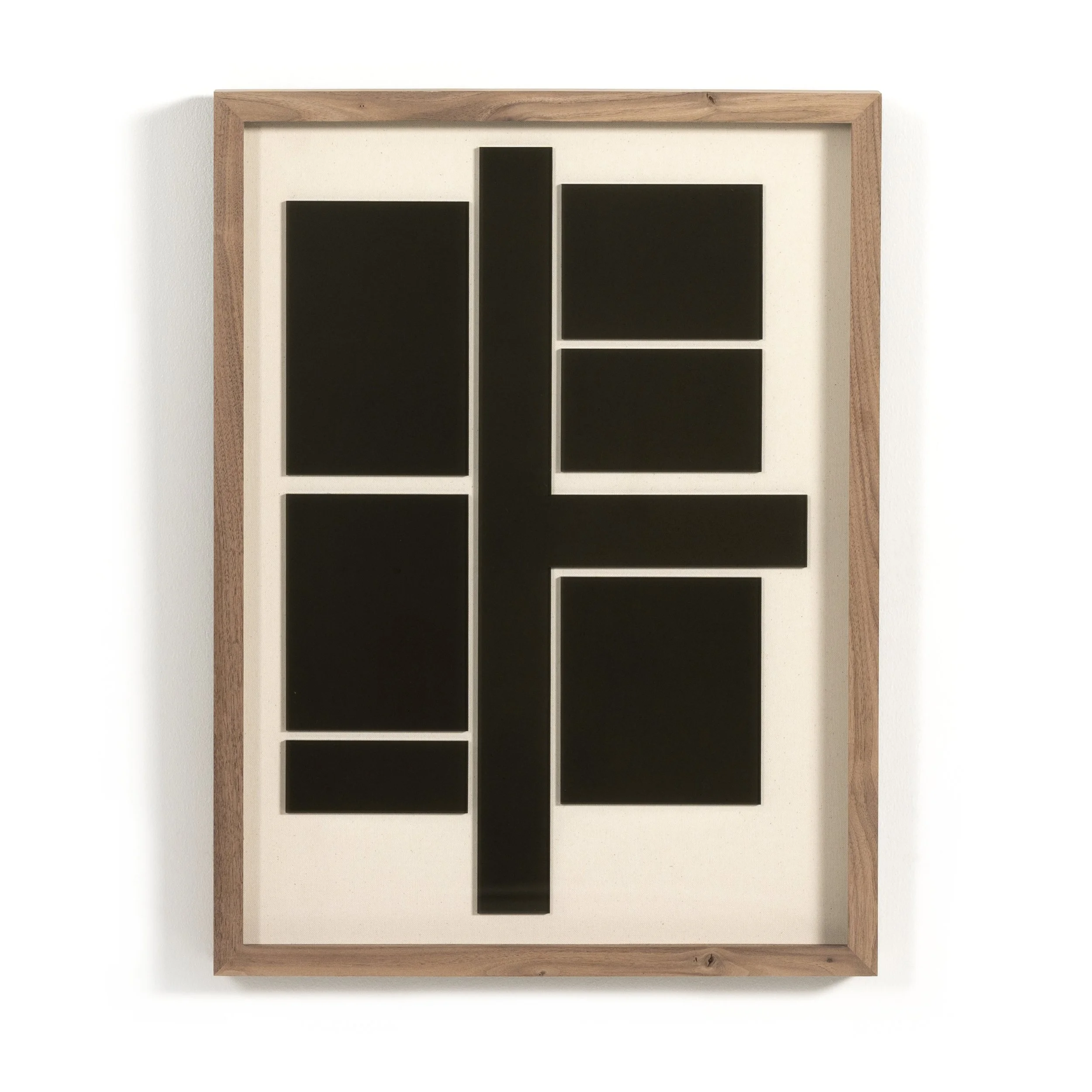 Intersect Framed Artwork Black, Wood Frame