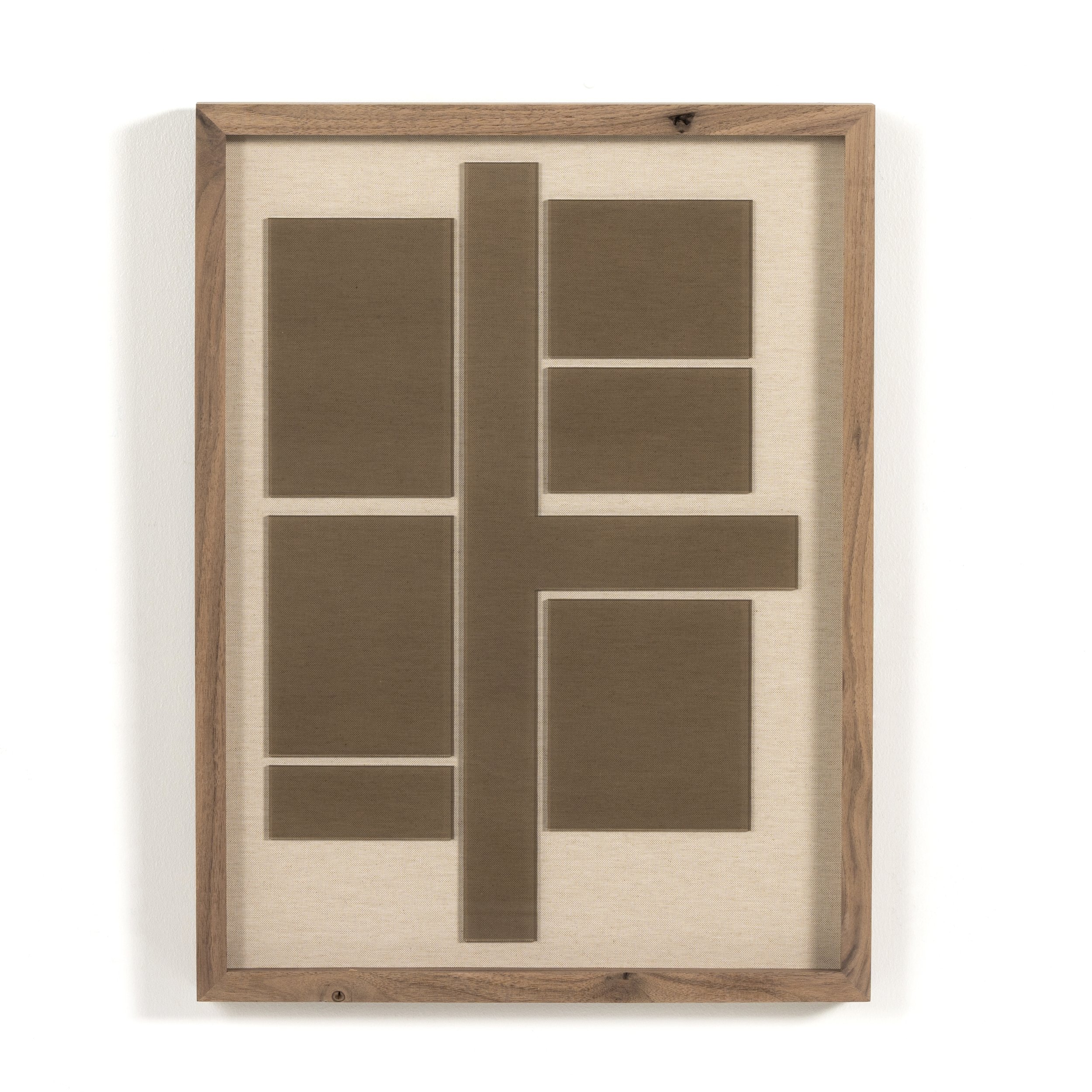 Intersect Framed Artwork Bronze, Wood Frame
