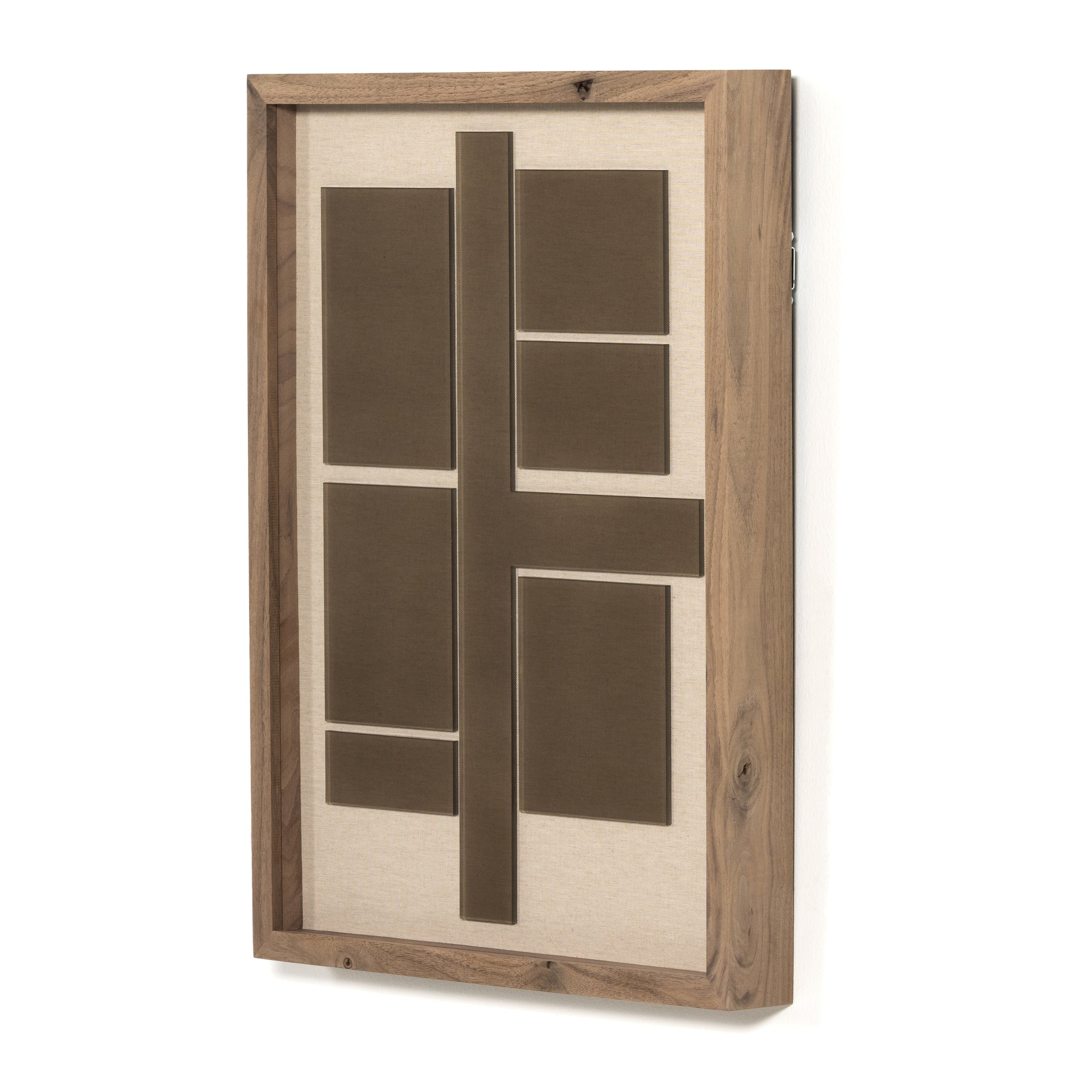 Intersect Framed Artwork Bronze, Wood Frame