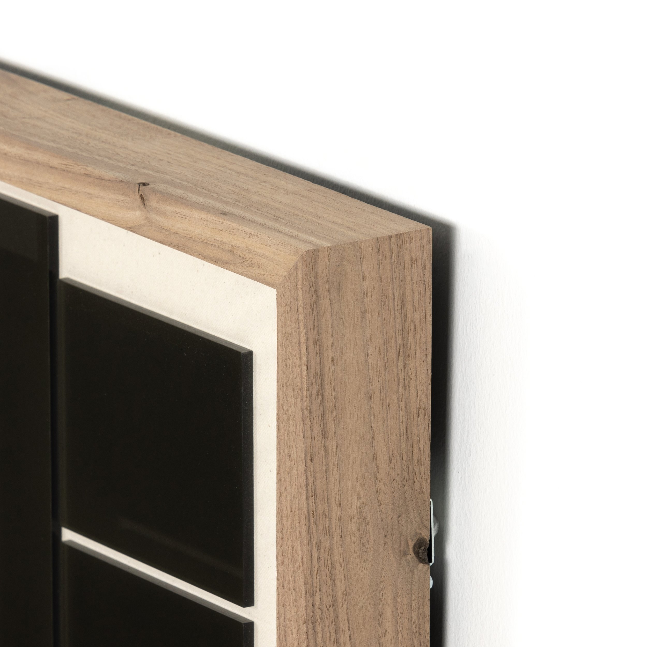 Intersect Framed Artwork Black, Wood Frame
