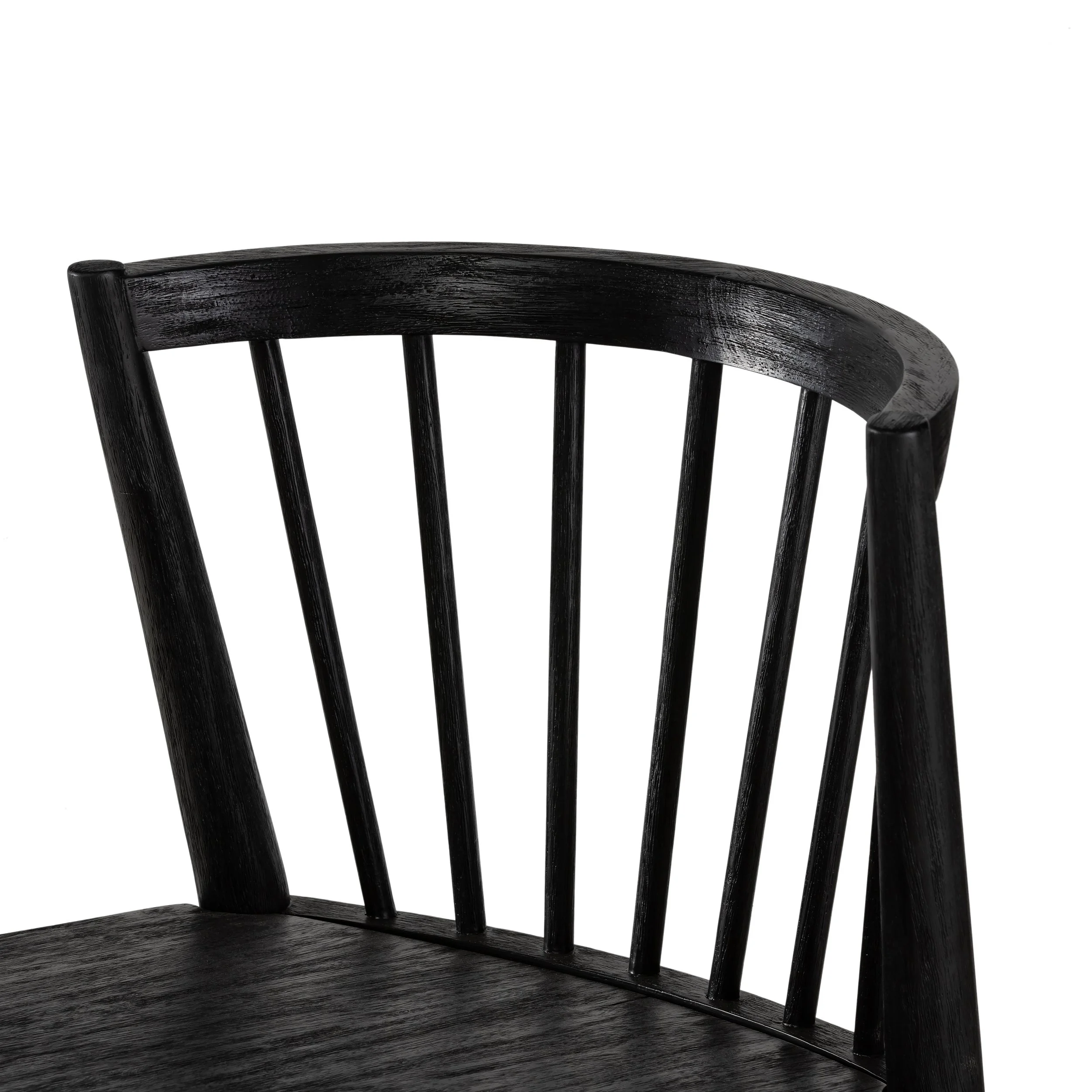 Solid Wood Black Windsor Style Barstool